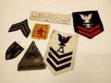 VINTAGE PATCHES INCLUDING OLD IRONSIDE, SCOTLAND