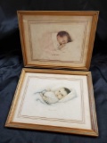 (2) 1932 Baby Boy and Girl prints 