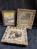 Trio of petite framed art prints