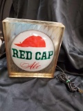 Vintage RED CAP ALE light up beer sign, 12
