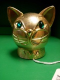 RARE 1950'S PEOPLE'S UNION BANK ADVERTISEMENT CAT, GREEN EYES