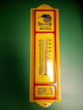 TRADEMARK INK THE SCREEN PRINTERS OLD EMBOSSED TIN AD THERMOMETER