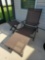1 (of a pair) Folding CHAISE Lounge chair with side table
