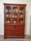 Beautiful Cinnamon Buffet hutch, 3 display shelf, lighte,d 2 drawer, 3 doors with storage shelving