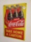 Vintage style relief embossed Coca-Cola metal sign