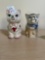 2 hand painted Cat creamers including signed and Japan