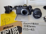 vintage NIKON FE camera with TAMRON 52mm lens