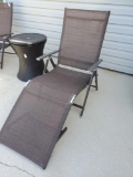 1 (of a pair) Folding CHAISE Lounge chair