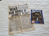 (2) Highly Collectibles - Honolulu PEARL HARBOR newspaper, and PAW SOX '91 Souvenir program