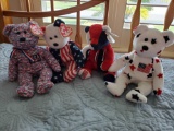 (4) TY Beanie Babies - USA patriotic,