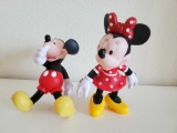 DISNEY posable MICKEY AND MINNIE 7 in.