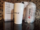 (2) NEW in box 20 ox. Stainless Steel Tumbler Plus 1 like new