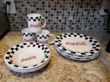 10 piece Gibson - COCA COLA plate, bowl, cup set