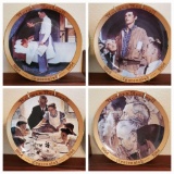 (4) Norman Rockwell decorative collector plates