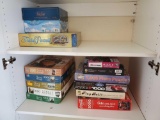 PUZZLES and games shelf grouping