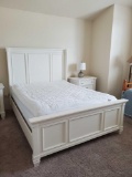 Creamy White Queen Panel Bed frame - NO MATTRESS/boxspring