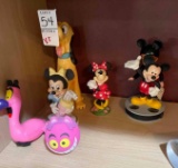 Disney figurines including vintage ceramic Minnie, Applause Mickey and more