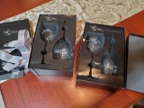 2 boxed sets of authentic Disney Vacation club crystal glasses
