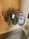 Nice lot of Coca-Cola glasses including stained glass type