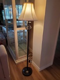 Swirl Iron style Floor Lamp, 3 way light switch