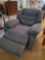 Multiple position FULLY RECLINING Electric Recliner, denim blue
