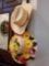 Vintage Bailey URollit Straw cowboy hat plus Floral adorned straw hat
