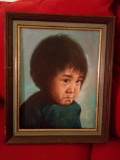 SIGNED DAVID TANG ORIGINAL PORTRAITURE ART OF CHILD, HONG KONG