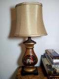 HAND PAINTED MARINE CORP SEMPER FI DOUBLE SIDED LAMP