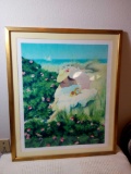 Framed and Matted signed CANDACE LOVELY print, TITLED SAND DUNE ROSES