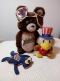 3 VINTAGE STUFFED / BEAN ANIMALS INCLUDING MOSCOW 1980 AND LA 1984 OLYMPICS