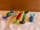 5 pieces Art glass candy
