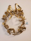 Petite brass wreath, all holidays