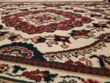 3x5' Patterned entryway rug with fringe