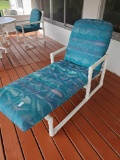 VERY GOOD CONDITION PVC PADDED PATIO SET, CHAISE LOUNGE CHAIR
