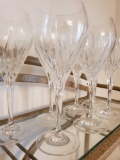 (7) Beautiful set of GORHAM CUT Crystal EILISH Water Goblets