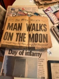Original Man on the Moon and 9-11 Newspapers with more
