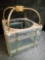 RARE CUBE STYLE LAMP SHADE METAL AND GLASS