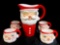 1960 FIVE PIECE HOLT HOWARD WINKING SANTA PITCHER SET