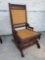 (WILDWOOD PICK UP) -Eastlake stationary rocker, cane seating and back, Sturdy