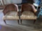 (WILDWOOD PICK UP) -2 vintage or antique barrel backed chairs with wicker backing