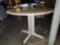 (WILDWOOD PICK UP) -Small round wooden dining table with two drop leaves
