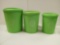 (3) Vintage Green Tupperware Nesting Canisters