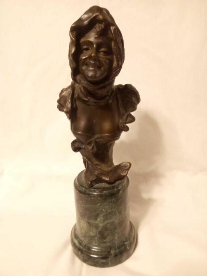 Georges van der Straeten (Georges Van Ghent), "April" Bronze Bust