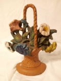 HUBLEY? CAST IRON FLOWER BASKET