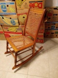 PRECIOUS CANED BACK AND SEAT LOW SITTING SMALL ROCKER