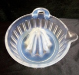 Fry Opalescent Glass Reamer Hand Juicer