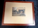 Vintage 1909 Signed Wallace Nutting Hand Tinted Print 