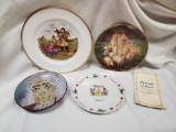 (4) plate grouping including SPODE pastoral, Jesus, Gnomes, and Colonial