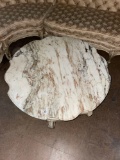 (WILDWOOD PICK UP) -Gorgeous ornately carved coffee table with fancy heavy marble top