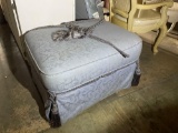 (WILDWOOD PICK UP) -Pretty blue tufted upholstered ottoman